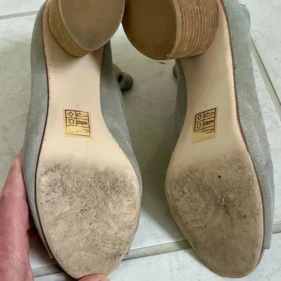 Anthropologie Jeffrey Campbell Salazar shooties boots heels gray suede 37 7 - Picture 13 of 17